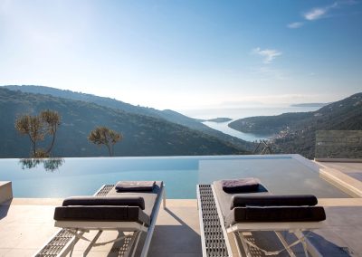 Elegant outdoor terrace with lounge seating