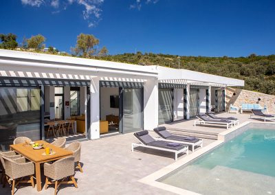 Elegant outdoor terrace with lounge seating