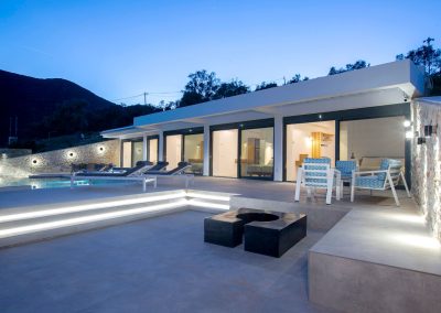 Premium outdoor infinity pool with sunrise sea views in Lefkada