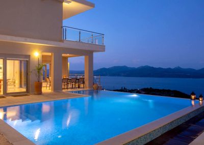 Elegant outdoor terrace with lounge seating
