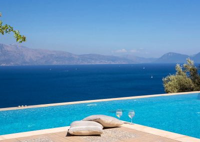 Elegant outdoor terrace with lounge seating