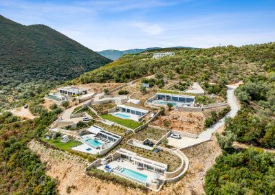 Luxury infinity pool villa in Sivota Bay Lefkada with sunset sea views