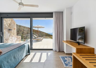 Alfresco dining with sea view at luxury villa