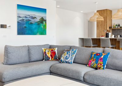 Bedroom with balcony and panoramic Ionian Sea view