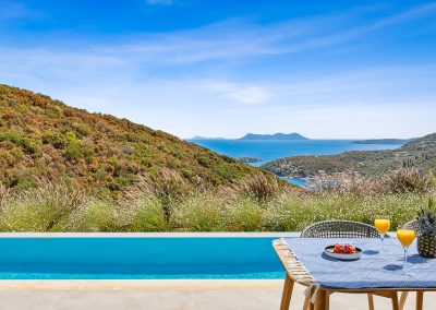 Villa Lilaea exterior with private pool and sea view