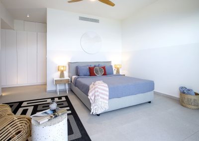 Contemporary living space with panoramic sea views