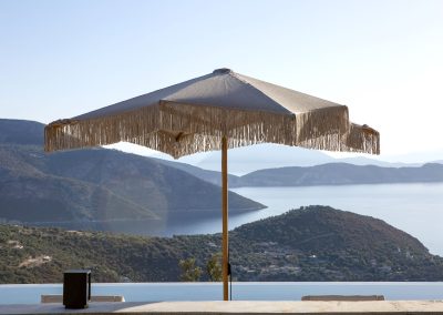 Infinity pool at luxury villa in Sivota Lefkada overlooking the Ionian Sea