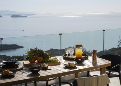 Infinity pool at luxury villa in Sivota Lefkada overlooking the Ionian Sea