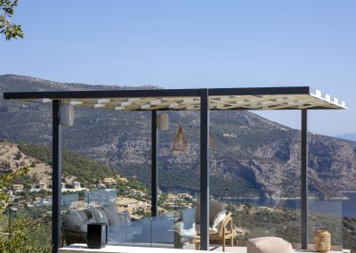 Infinity pool at luxury villa in Sivota Lefkada overlooking the Ionian Sea