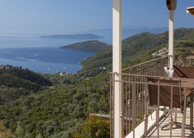 Elevated sea view villa in Lefkada with infinity pool and alfresco lounge