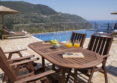 Elevated sea view villa in Lefkada with infinity pool and alfresco lounge