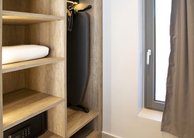 Luxury villa staircase and hallway with architectural lighting in Lefkada