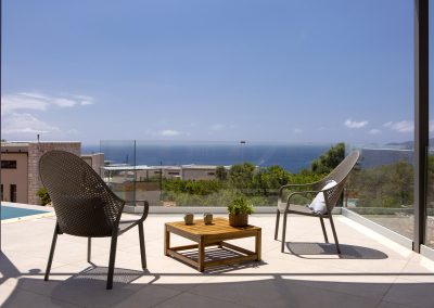 Private luxury accommodation in Lefkada with outdoor lounge area