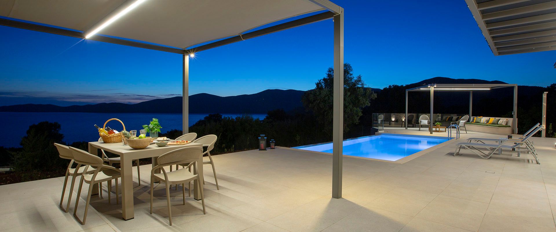 Romantic private pool for couples villa in Ammousa Lefkada
