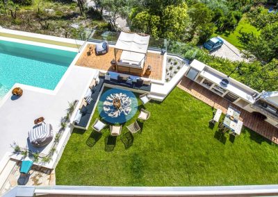 Private infinity pool overlooking the princess islands from Perigiali villa