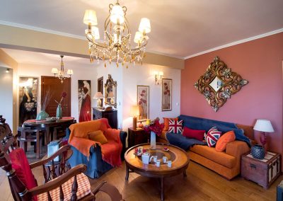 Indoor relaxation area in Lefkada private villa