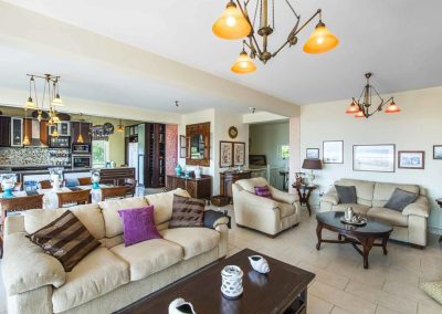 Indoor relaxation area in Lefkada private villa