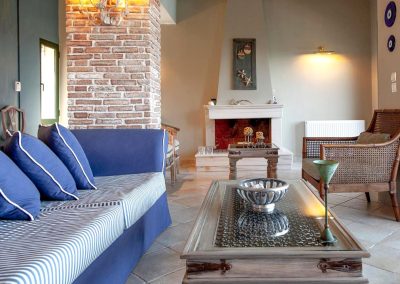 caza azul agios Nikitas living room 2
