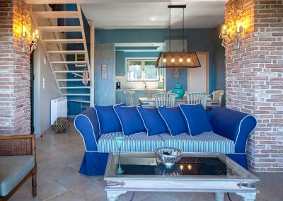 caza azul agios Nikitas living room 3