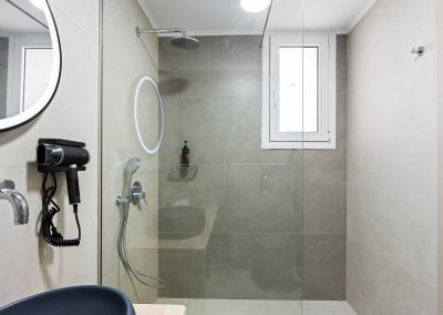 Bright bathroom interior at Villa Margarita near Lefkada Town